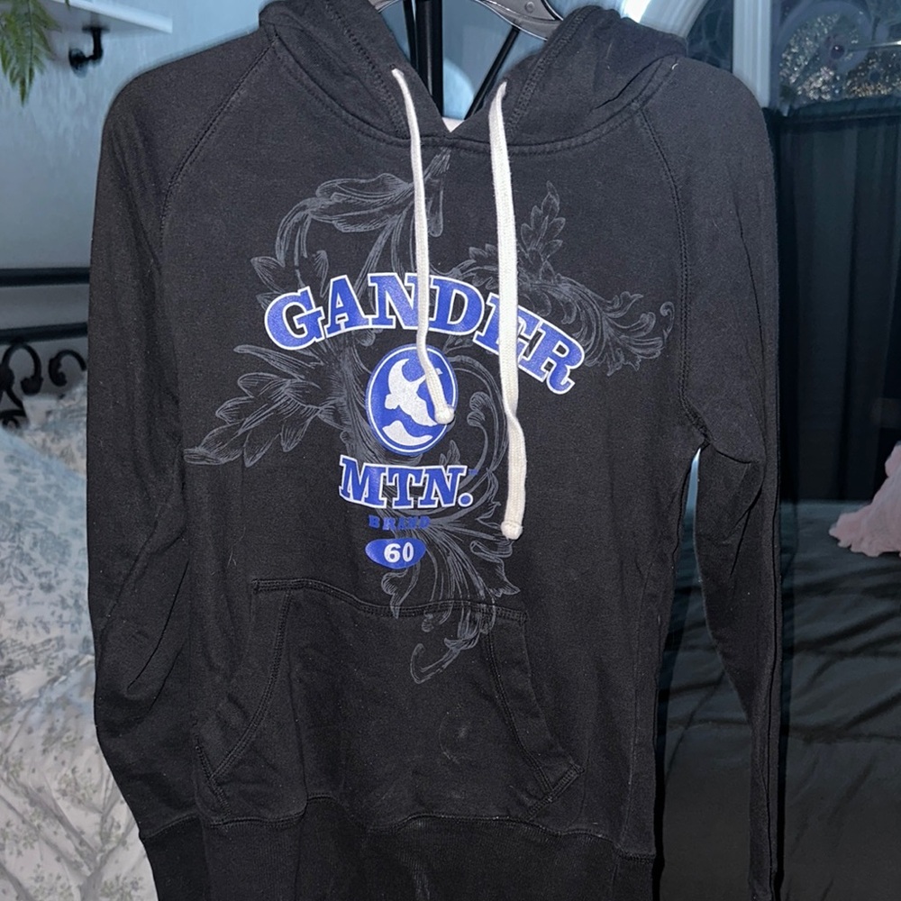 Gander Mountain Black Hoodie with Blue Logo